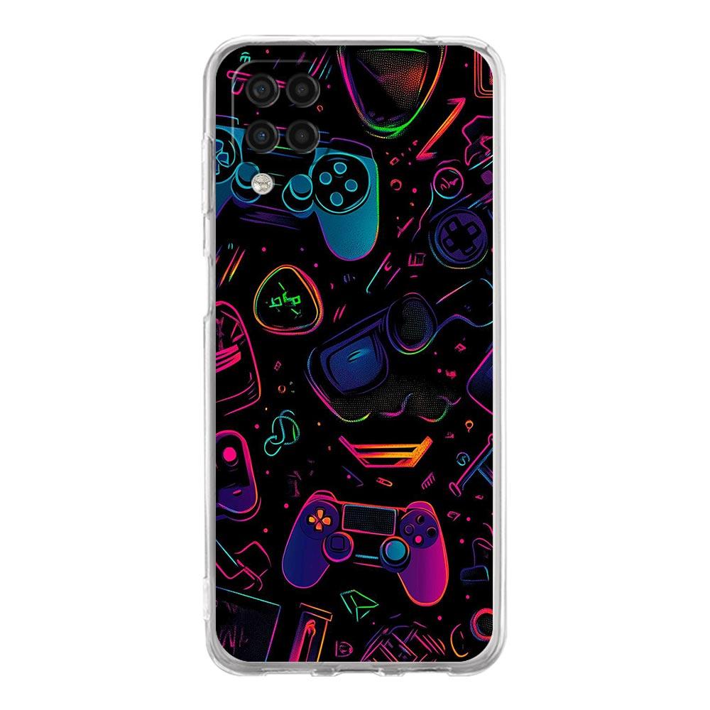 

Soft TPU Cover for Samsung Galaxy A25 A23 A22 A52S A31 A72 A73 A17 A07 A13 A11 5G Transparent Phone Case Game Controller Graphic for Samsung A07