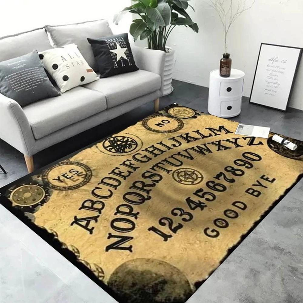 Gotischer Totenkopf Teppich Rutschfester Halloween Dekorativer Teppich für Toilette Schlafzimmer Wohnzimmer Küche Eingangstür Matte Heimdekoration