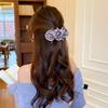 Solid Color Flowers Hairpin Bohemian Chignon Hair Clip Hair Accessories Floral Hair Comb  Daily