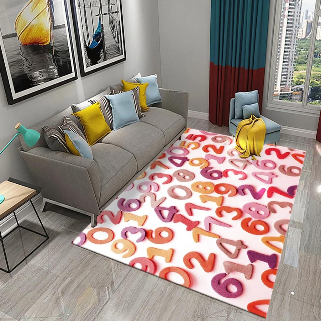 3D Mathematical Formula Carpet Non Slip Educational Rug for Kids Bedroom Bathroom Door Creative Math Mat