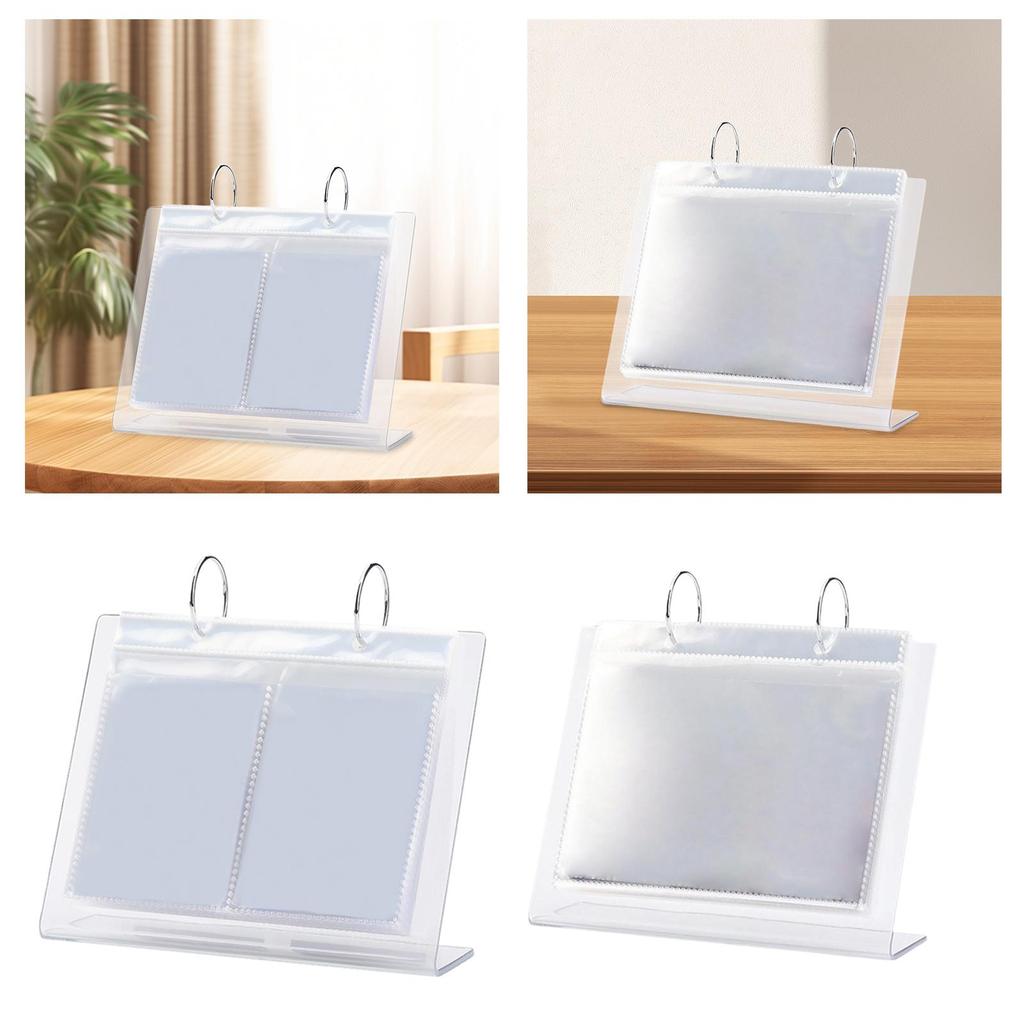 Desktop Acrylic Photo Album Small Clear Frames Clear Flip Frame Mini Photo Album for Mini Film Photo Display Family Table