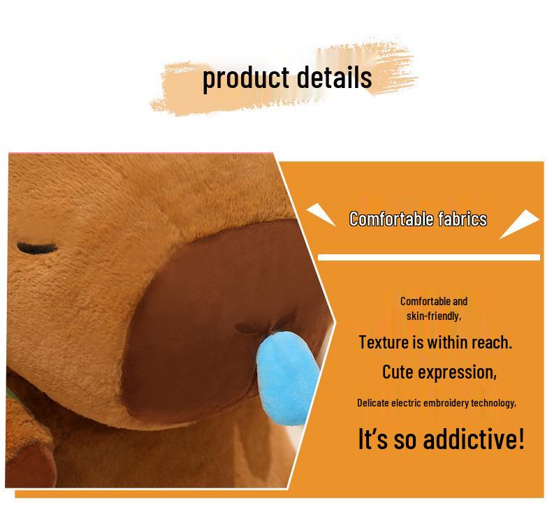 Capybara and Turtle Plush Toy – Children's Comfort Pillow and Birthday Gift for Women