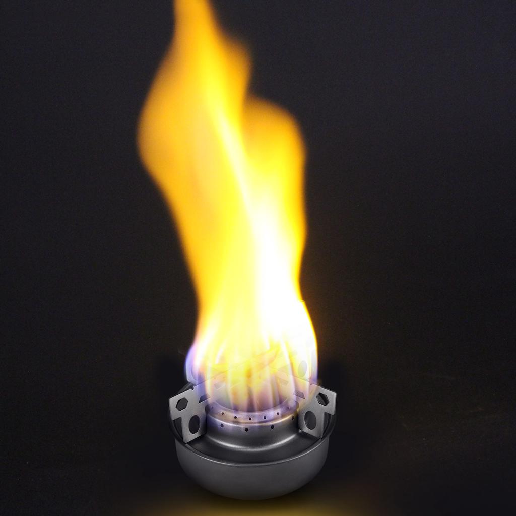 Mini sobă cu alcool din titan pentru camping în aer liber cu suport încrucișat pentru suport pentru suport pentru aragaz