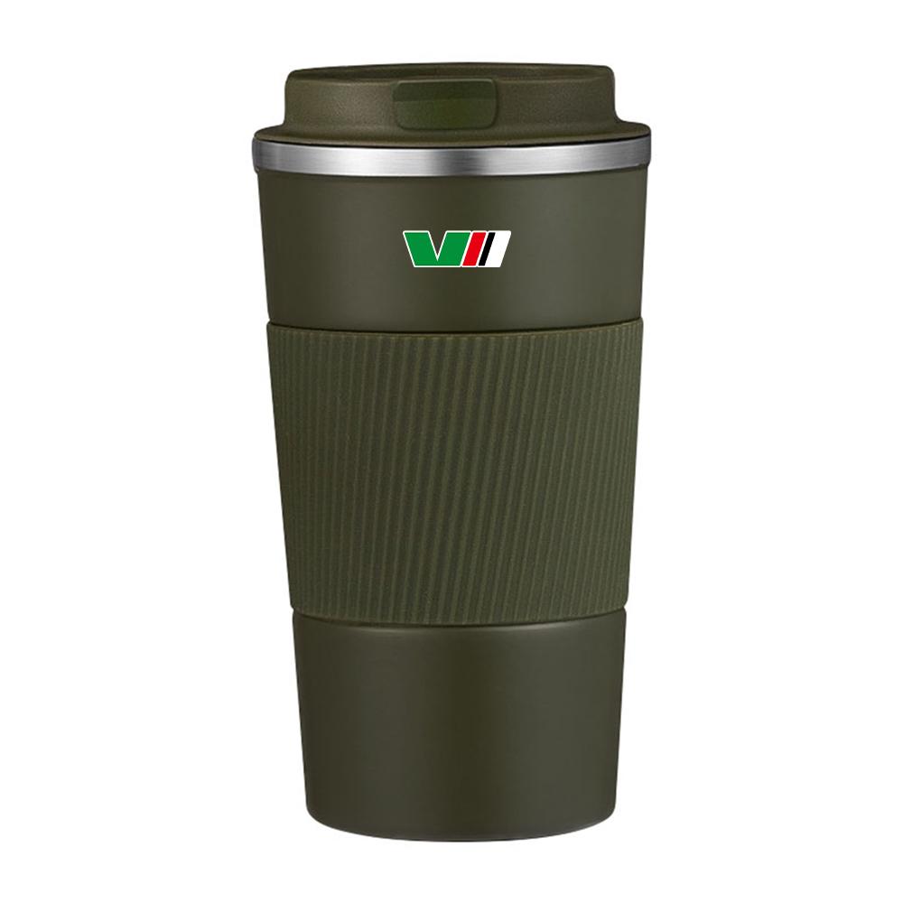 Car Thermos Cup Coffee Mug Stainless Steel Coffee Thermos Mug Badge For Skoda S VII Yeti Kamiq Kodiaq Karoq Octavia Fabia Rapid