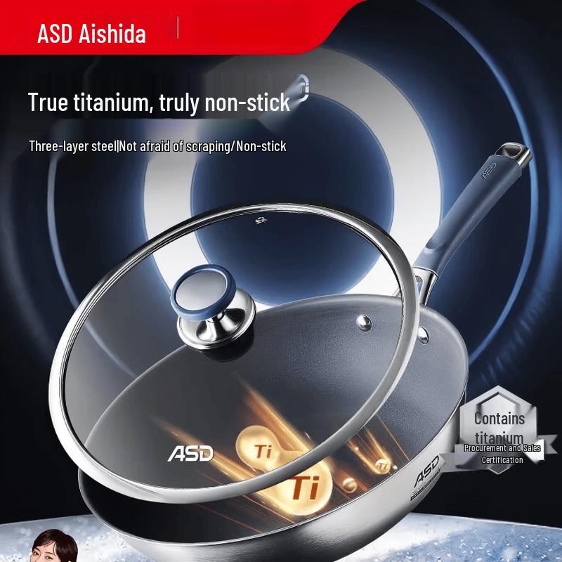 ASD Pure Titanium Non-Stick Wok