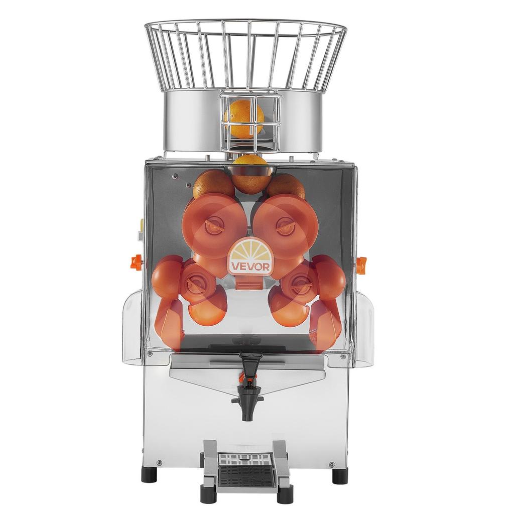 Commercial Orange Juicer Machine, 120W Electric Automatic Orange Squeezer, Lemon Citrus Pomegranates Extractor for 20 per Minute, Stainless Steel,