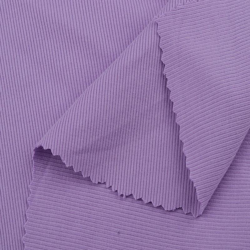2x2 Rib Knit Rayon Modal Fabric - 180/240/260g Elastic, Double-Sided