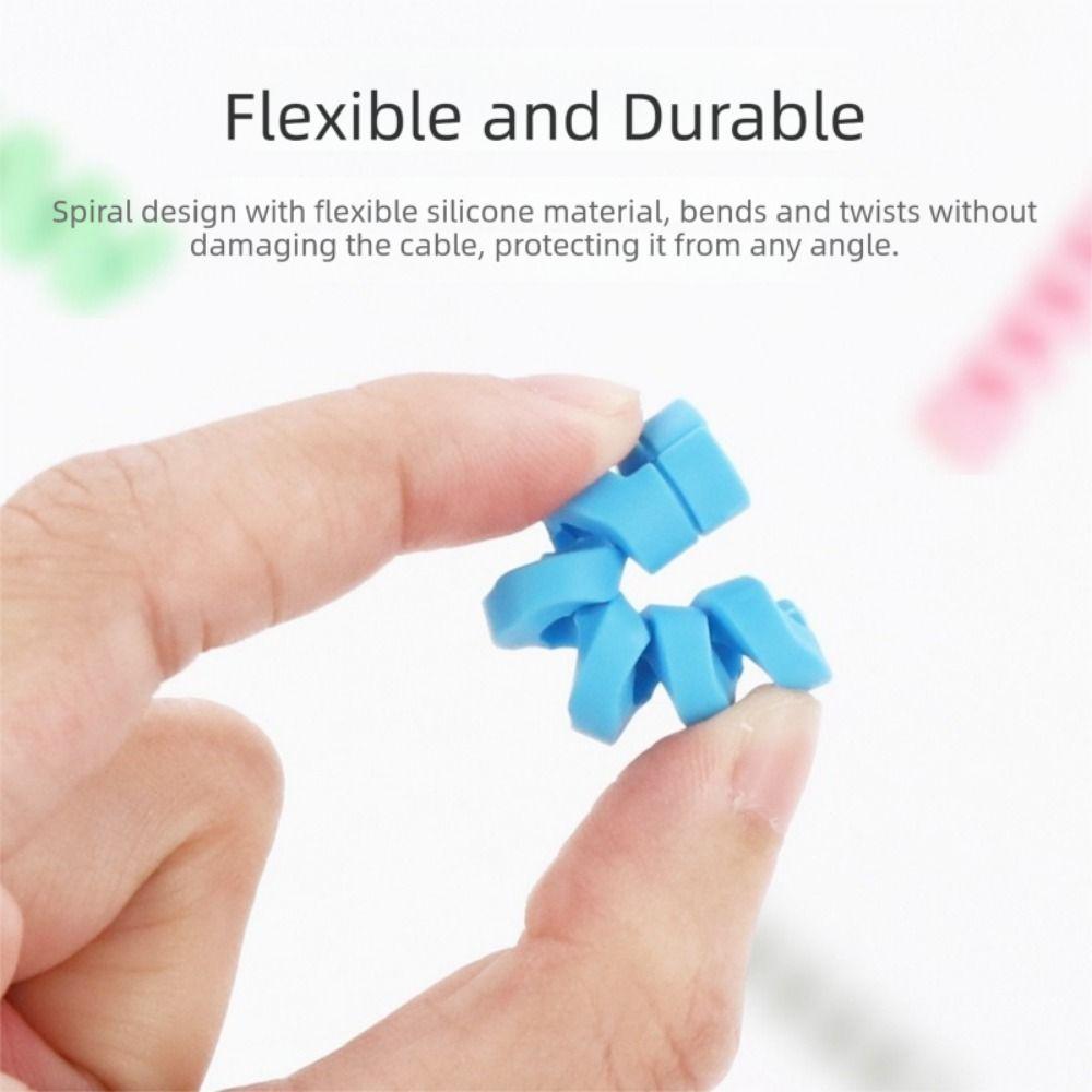 TPR Spiral Cable Winder Anti Break USB Cable Protector Charge Cable Sleeve For Earphone Wire