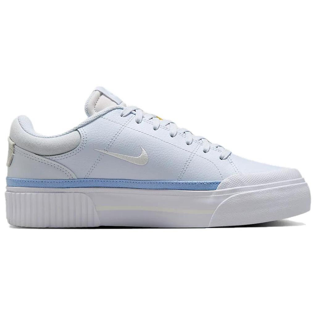 Nike Court Legacy Lift Comfortable Versatile Non-Slip Durable Low-Top Skate Shoes Women Sneakers Light-Blue FV5526-001