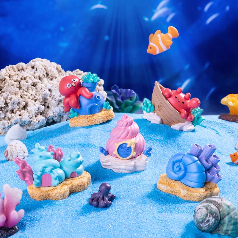 Simulation Mini Colorful Shell House Micro Landscape Car Dashboard Home Desktop Ornaments