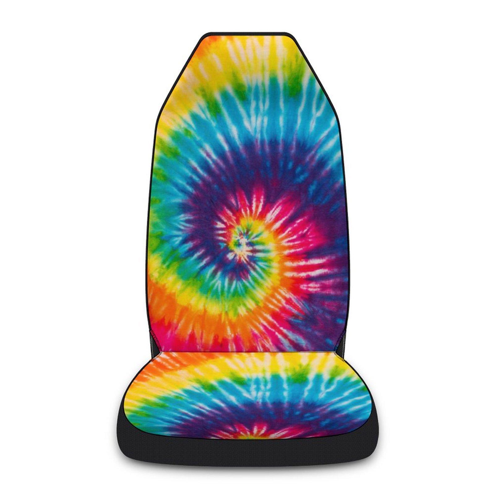 

New Creative Colorful Swirl Printing Car Seat Cover Four Seasons Car Universal Car Single Seat Seat Cover Car Interior Supplies Polyester
