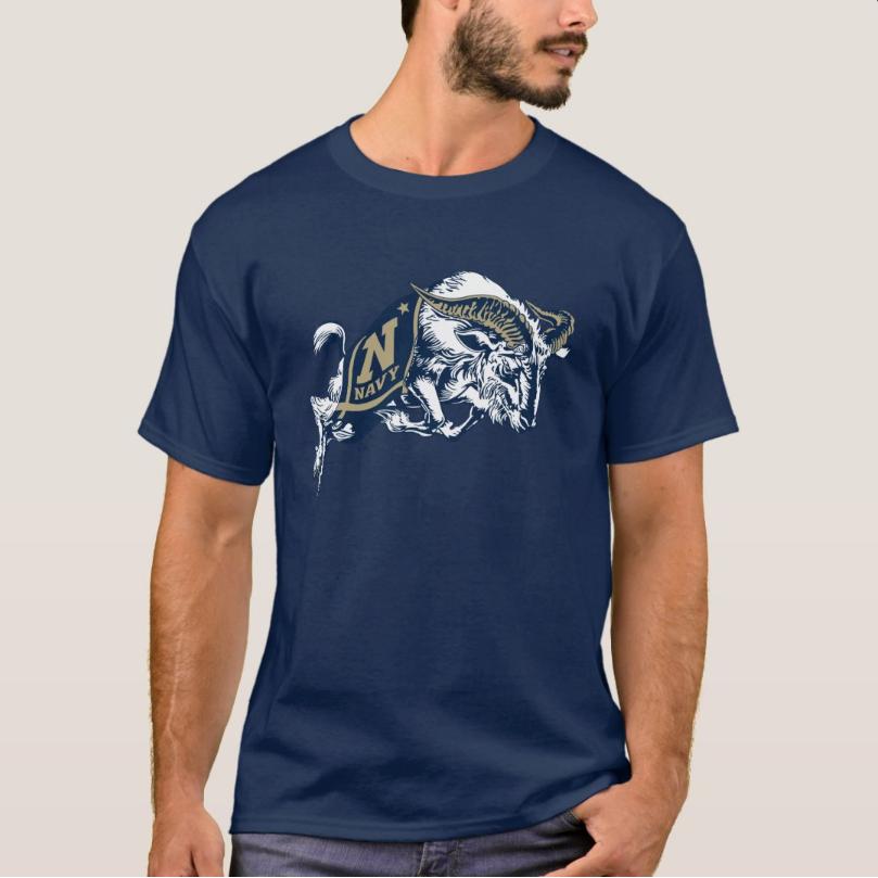 Naval Academy Midshipmen Chief Goat TShirt 100 Cotton ONeck Short Sleeve Casual Mens Tshirt Size S3XL