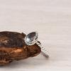 Natural Labradorite 925 Sterling Silver Twisted Band Ring, Teardrop Gemstone Ring, Minimalist Stacking Ring, Gift for Women, Anniversary, Love.
