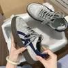 Maillard Niche Gray-blue Women's Autumn New Thick-soled Soft Leather Retro Sports and Leisure Board Shoes Tide