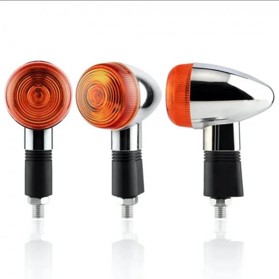 12V 10mm For Honda Yamaha Scooter Cafe Racer Motorcycle Turn Signals Amber Lights Universal Moto Bulb Indicator Turn Signals 2Pcs