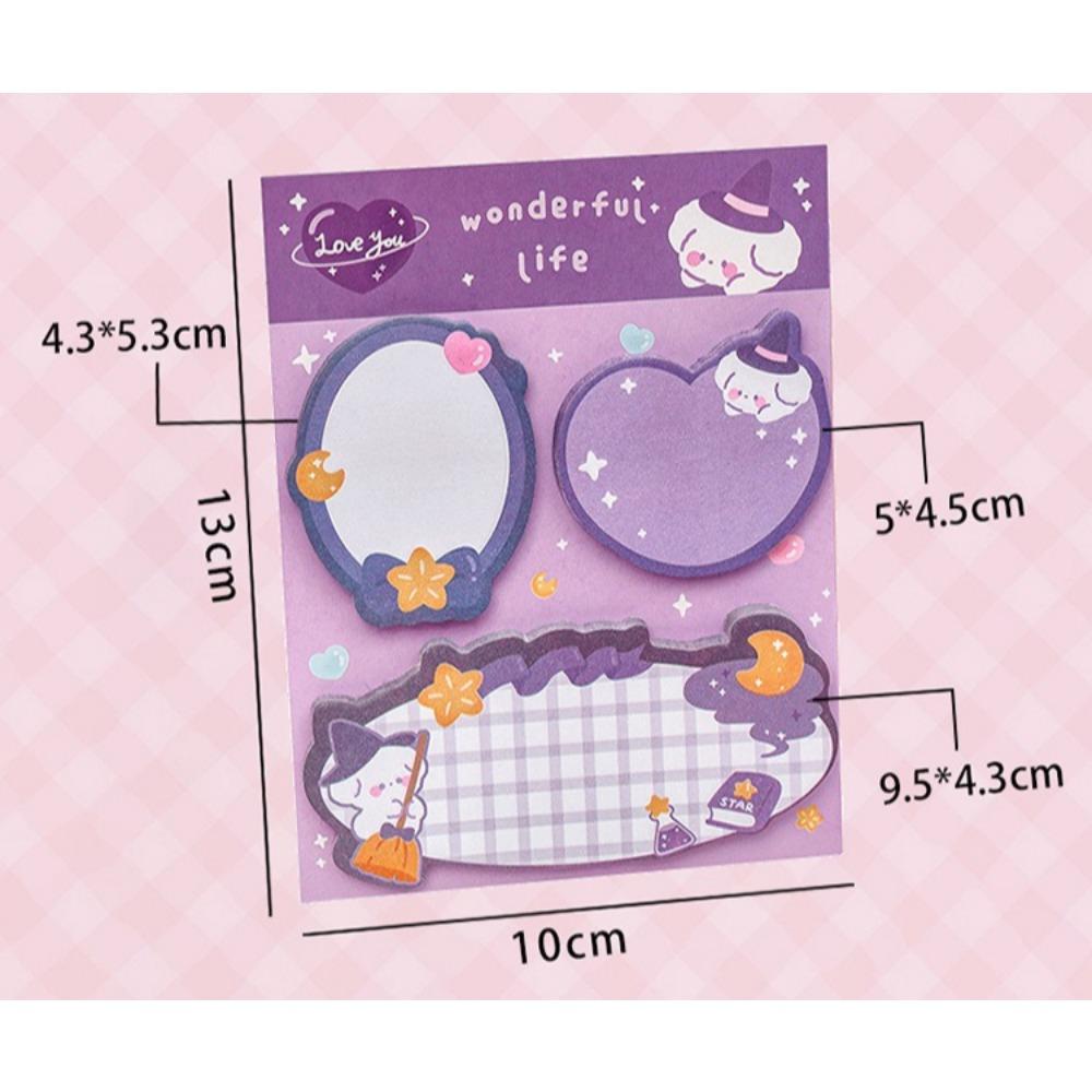 1PACK cartoon combination sticky notesins creative message alien N times pasted student cute notebook sticky notes