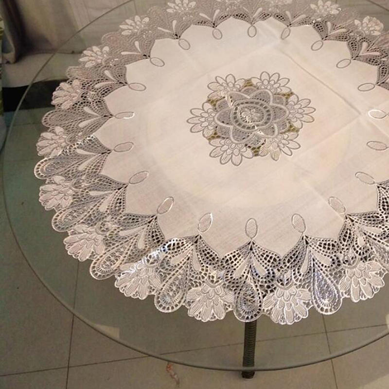 Pvc Waterproof Oilproof Round Tablecloth 70 Cm Dining Table Cloths Home Table Cover Light Luxury Christmas Decoration