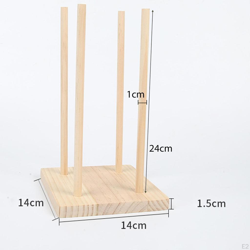 Ribbon Organizer Wooden Holder Storage Rack Sewing Thread Accessory Space Saving Function Suitable
