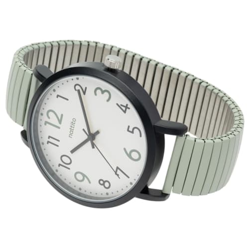 Fieldwork Women's Analog Watch with Metal Band and Bellows, Stainless Steel, Simple Design, Greco Khaki, ST300-3