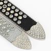 2025 Versatile Rhinestone Leather Belt with Sequin Decor for Men and Women