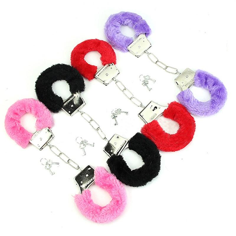 Furry Fuzzy Handcuffs Stylish Soft Metal Adult Night Party Game