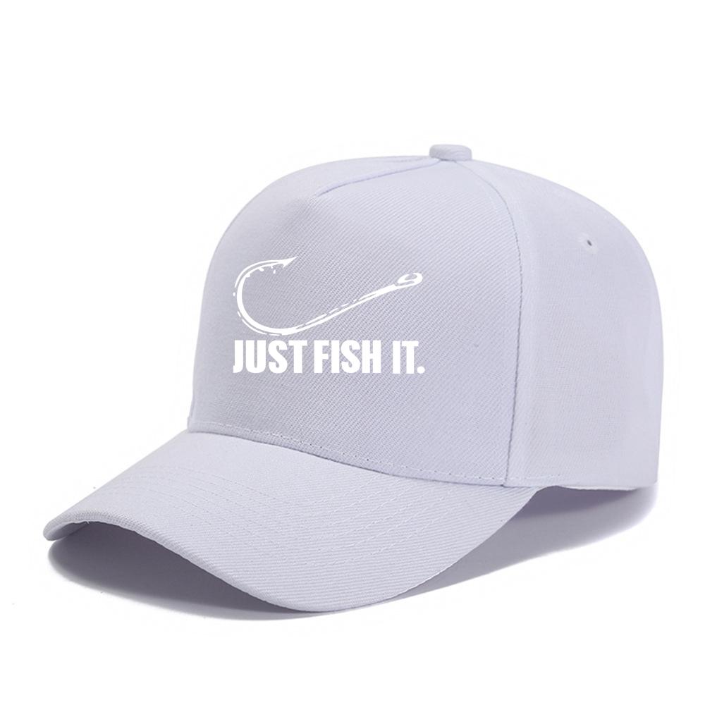 Angeln Hobbyist Just Fish It Lustige Baseballkappe Schirmmütze Verstellbar Unisex Frühling Sommer Papa Hut Schatten Sport Baseballmützen