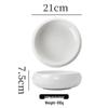 ZISIZ White Ceramic 8.25-inch Spherical Deep Soup Bowl