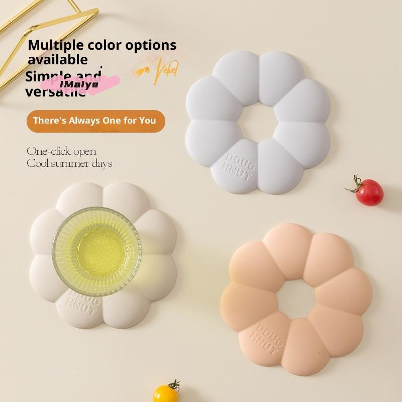 1Pc Donut-Shaped Silicone Heat Resistant Coaster Set Multi-Purpose Pot Mat Heat Insulation Mat for Dining Table Hot Item