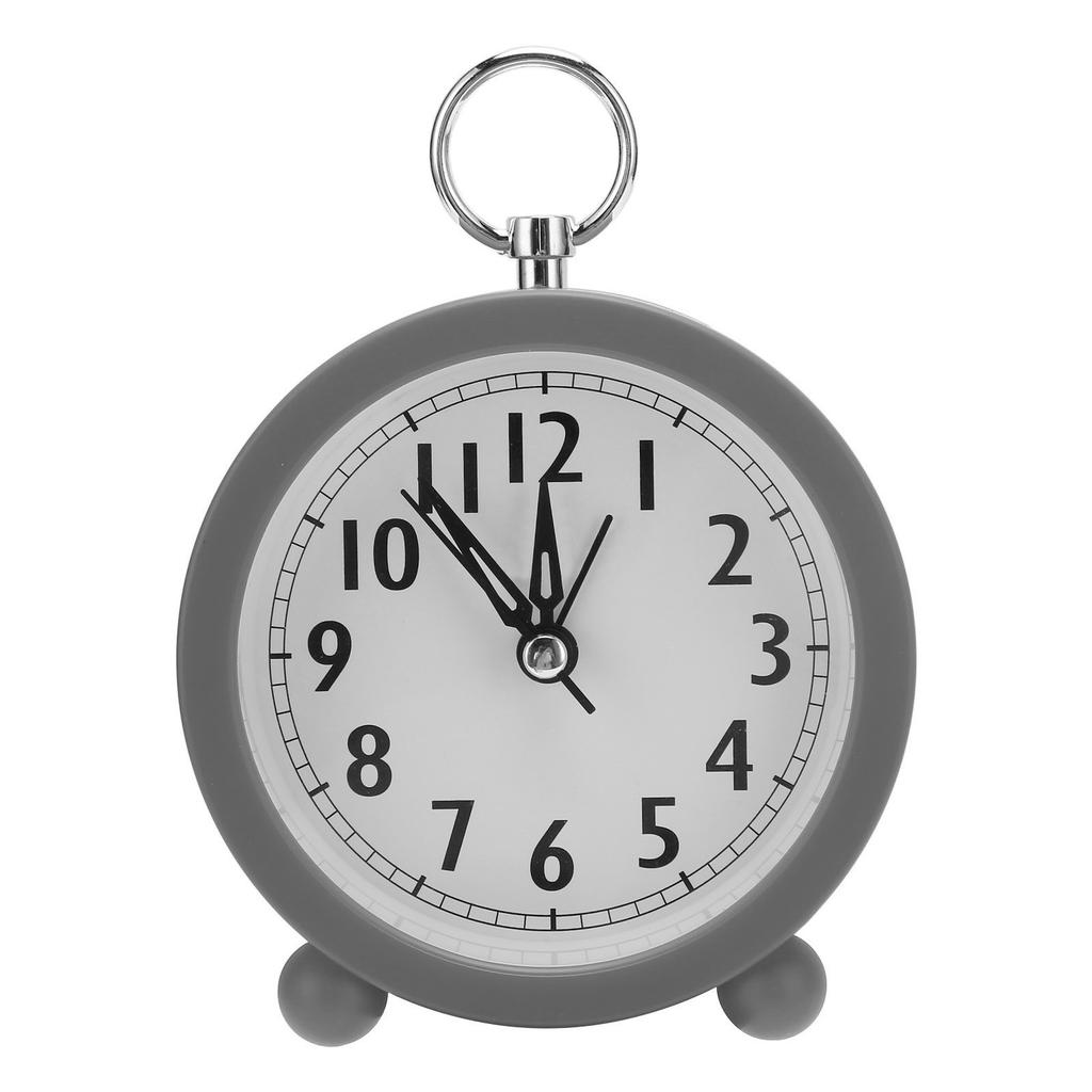 Circular Alarm Clock Battery Powered Electronic Alarm Clock Simple Plastic Button Alarm Clock for