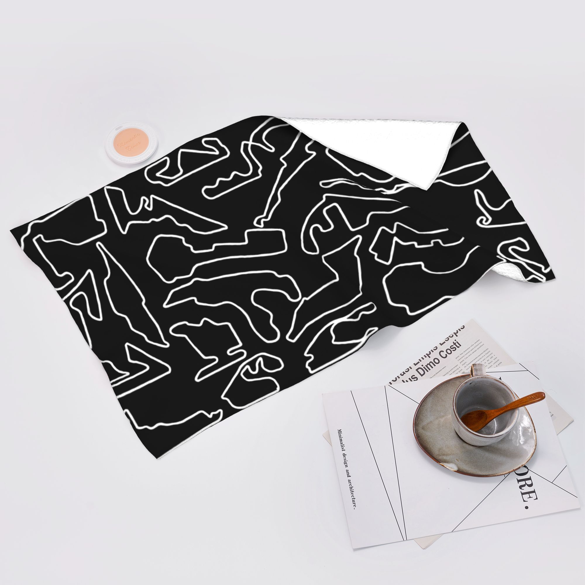 Ka Chen Muxi White F1 Tracks Soft Face Towel Quick Dry Pool Bath Cotton Towels Breathable
