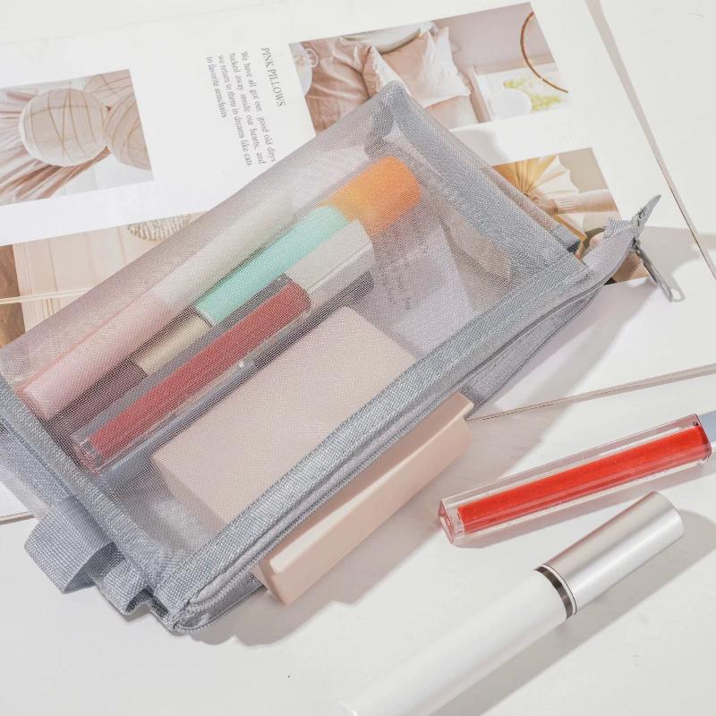 Netz-Federmäppchen Transparent Stifteetui Niedlich Einfach Ästhetische Tasche Organizer Büro Schulbedarf Für Schüler Schreibwaren