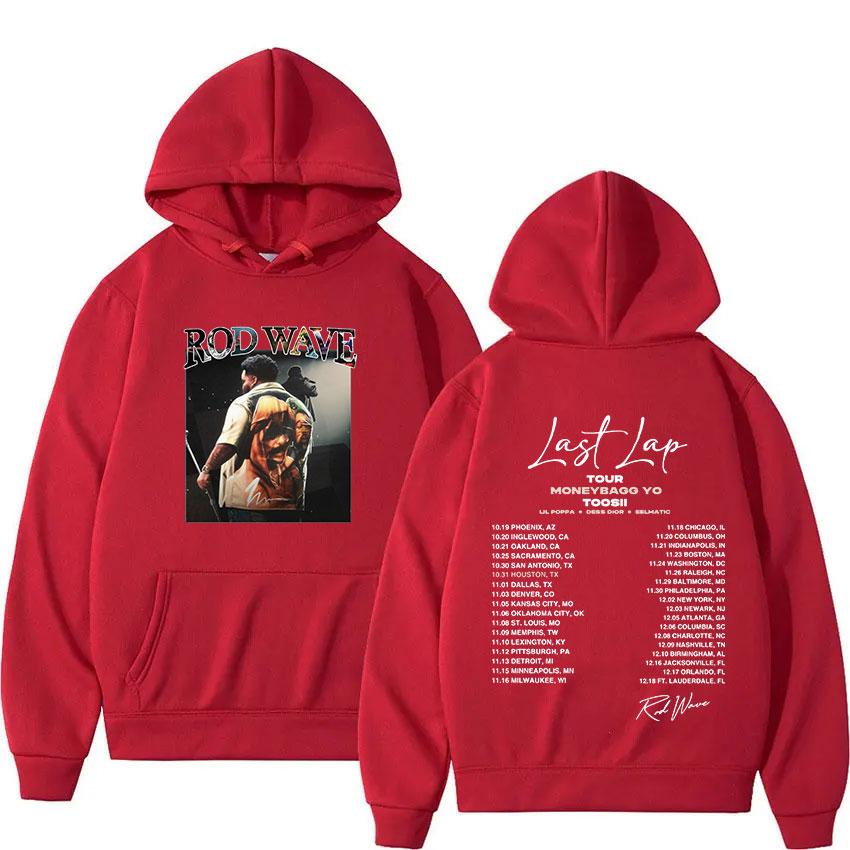 Rod Wave Last Lap Tour 2024 Album Hoodie Men Women Vintage Fashion Oversized Sweatshirt Hip Hop Harajuku Pullover Clothing Hoody