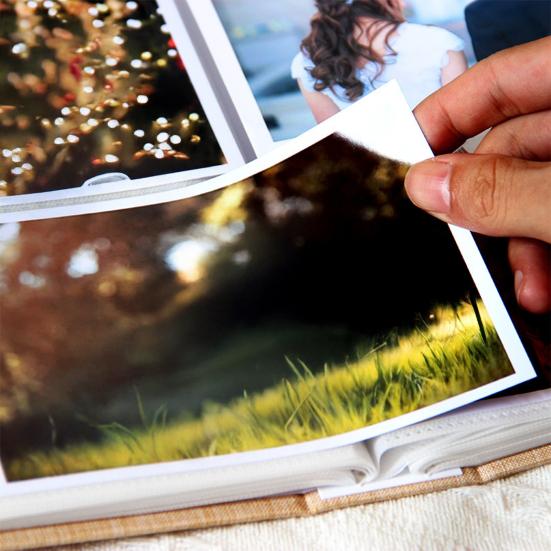 Photo Album 4x6 with 300 Pockets Linen Cover Picture Scrapbook with Front Window Slip-in Vertical Photo Book for Personalized Wedding Vacation Memory