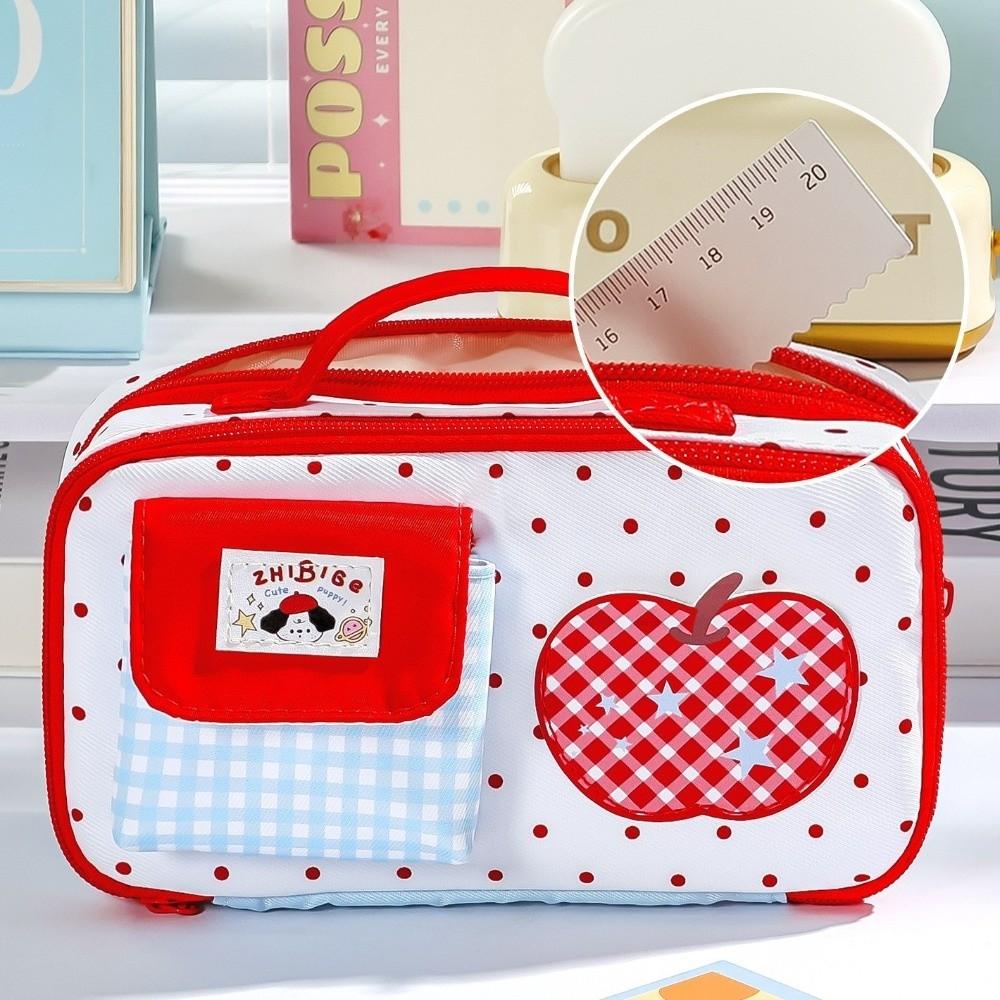 Large Opening Pen Bag Large Capacity Stationery Bag Sweet Pencil Case  Gift
