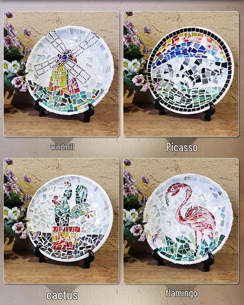 DIY Mosaic Plate Kit: Team Building, Children's Gifts, Parent-Child Educational Decor, Ornaments & Toys.