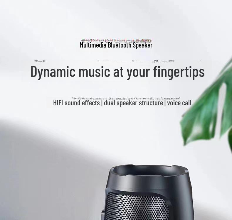 007 Portable Bluetooth Speaker - Home/Outdoor Subwoofer, Voice Broadcast, Mini Karaoke