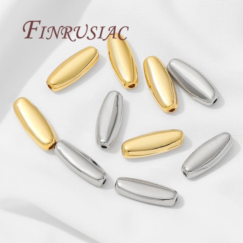 5mm*13mm Rice Shape Beads 18K Gold Plated Beads Separators,Bracelets Accessories,DIY Jewelry Making Supplies,Metal Beads