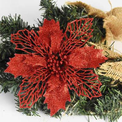 Flor artificial de Natal Acabamento fino Ampla aplicação Reutilizável Moda Toque real Flor artificial para festa