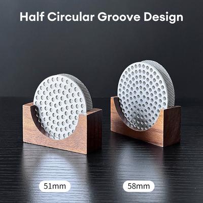 Espresso Coffee Filter Wooden Walnut Stand Rack Coffee Making Puck Screen Bracket for 51MM/54MM/58MM Puck Screen