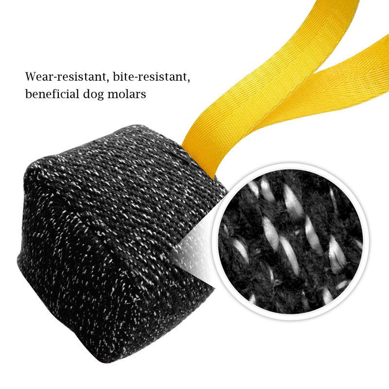 

1 шт. игрушка-подушка для укуса собаки, перетягивание каната, для взрослых собак, щенков, дрессировка домашних животных, игра-бросок чёрный