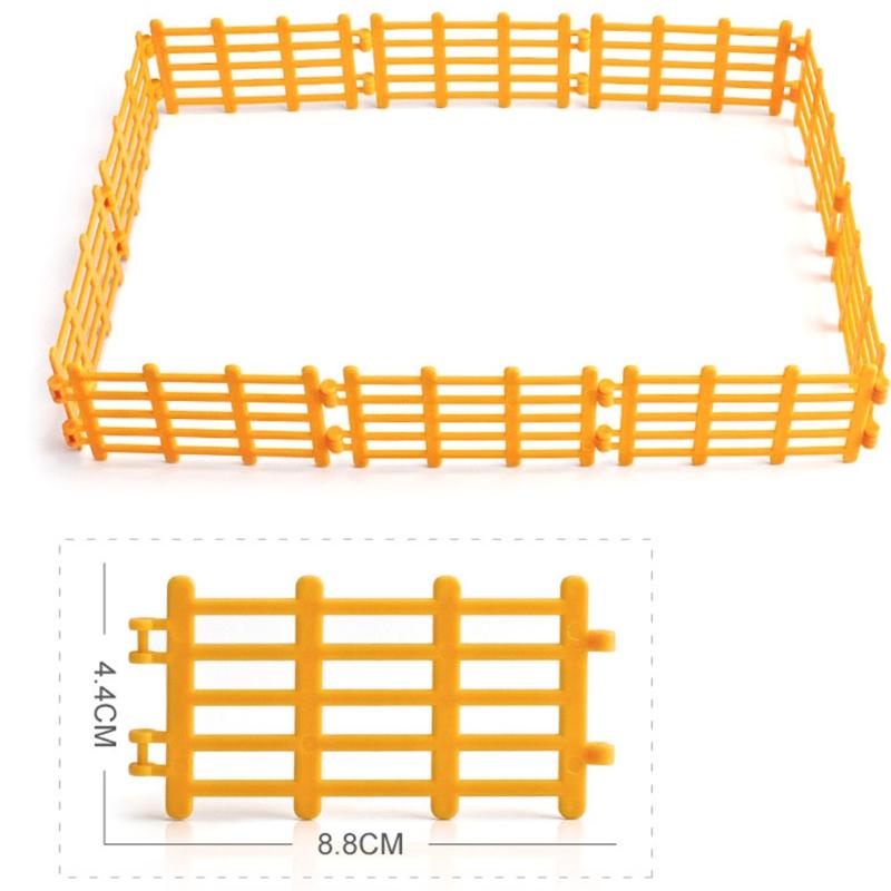 10Pcs Farmhouse Decoration Miniature Scene Fences Set for Doll House Furniture DIY Role for Play Accs Kids Interaction F