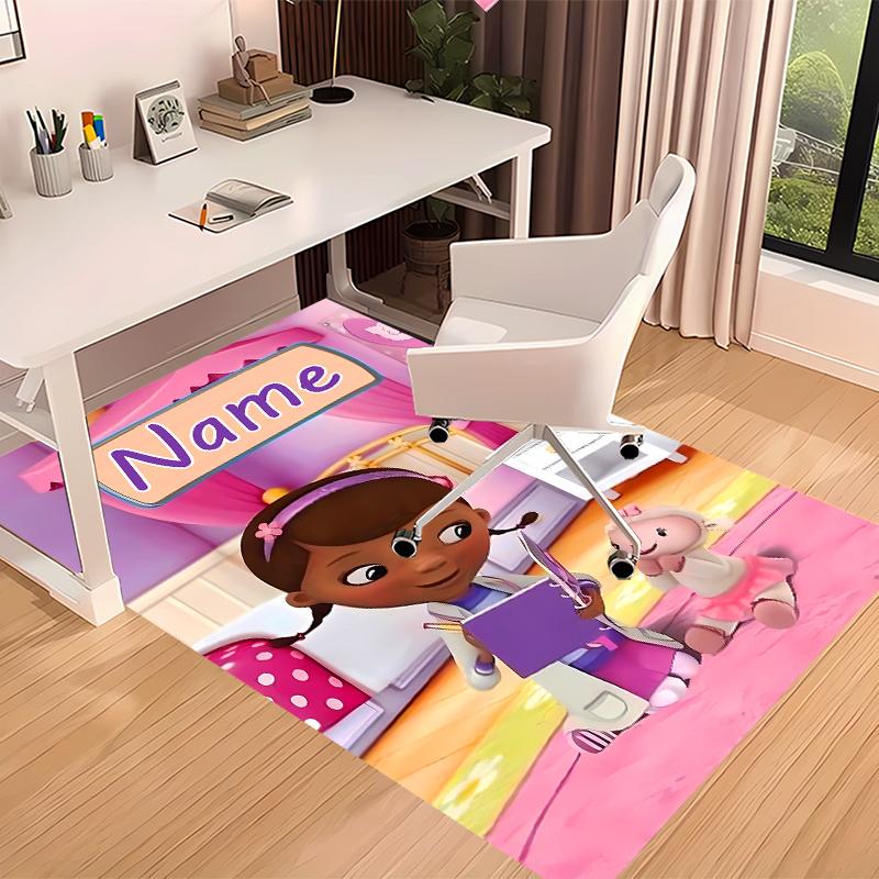 Custom personalization Doc McStuffins Print Area Rug - Soft, Washable Non-Slip Indoor Mat,Living Room,Home&Office Decorative Rug