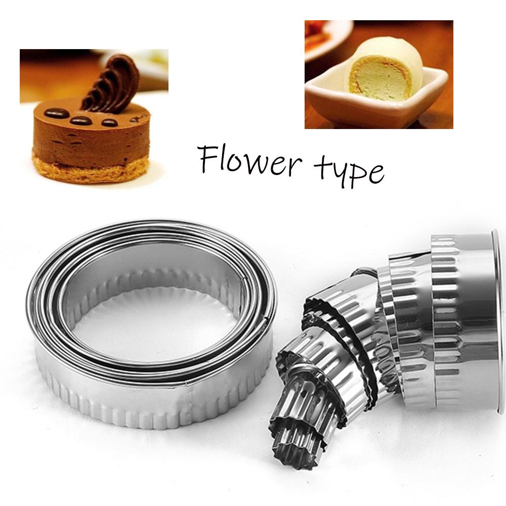 Stainless Steel Cookie Cutter Set, Round Metal Cake Decorations Tools,Baking Molds for Making Tiramisu,Mousse,Etc, 14 Pcs