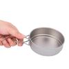 Heavy Type Camping Dish Outdoor Dinnerware Folding Handle Picnics Plate Dish for Backpackers Campers
