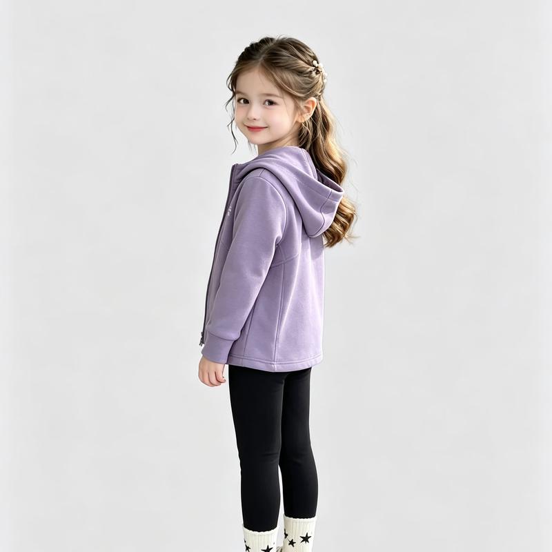 Ensemble sweat à capuche zippé et legging pour filles Yima