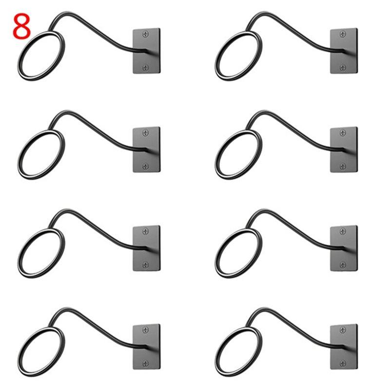 Fresh Hats Hooks 8 Pack Cowboy Hat Holder Wall Mount, For Western-Rustic Metal Sun Hats,Wide Brim