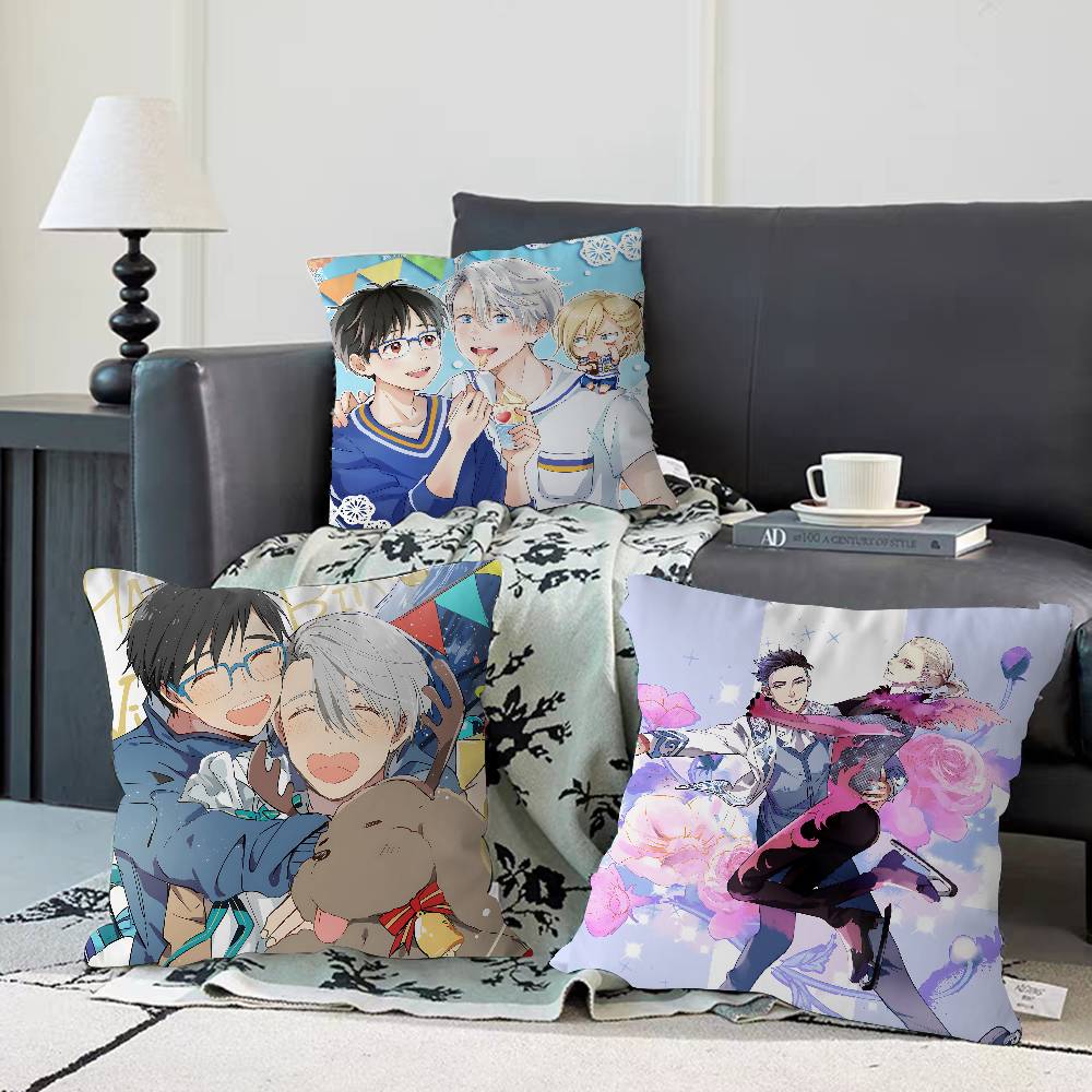 Anime Y-Yuri On Ice Cushion Cover 30x50 Polyester Sofa Cushions Decorative Throw Pillows Home Decoration Pillowcover