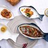 Nordic Ceramic Fish Dinner Plate - Creative Vegetable & Fish Serving Dish for Household Use