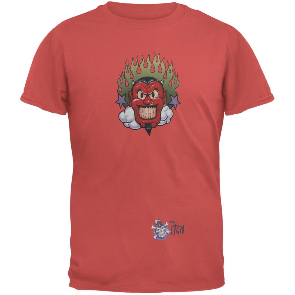 Devil & Flames Red Adult T-Shirt S разноцветный