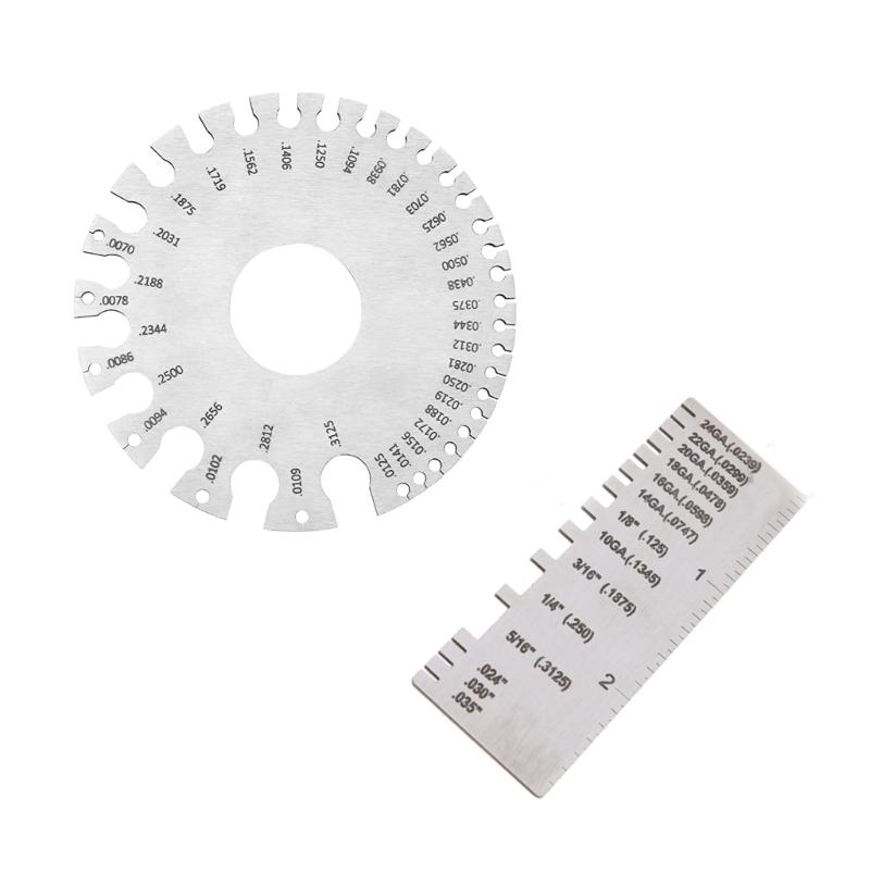 

2 шт. металлические листы из нержавеющей стали, сварочный толщиномер, инструмент для измерения толщины проволоки, стандартный двусторонний